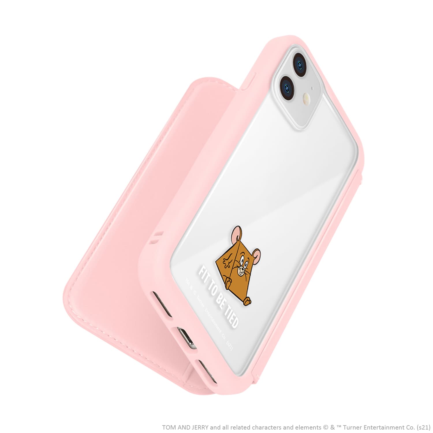 Iphone 12 Mini用 ガラスフリップケース トムとジェリー ピンク 株式会社pga