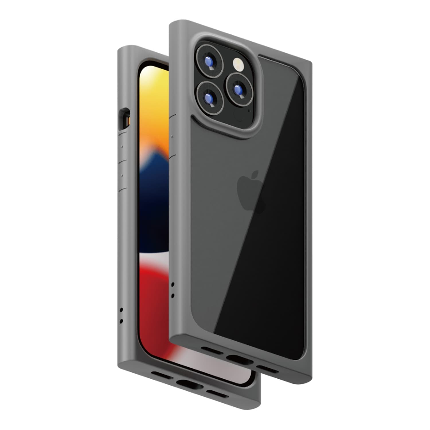 iPhone 13 Pro用 ガラスタフケース スクエアタイプ グレー|株式会社PGA iPhone 13 Pro用 ガラスタフケース スクエアタイプ グレー|株式会社PGA