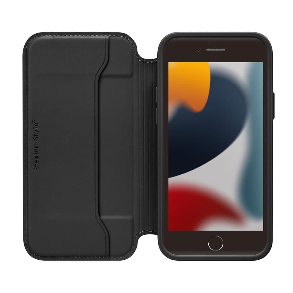 PGA PG-22MGF01BK(ブラック) iPhone SE 第3世代/SE 第2世代/8/7/6s/6用 ガラスフリップケース 【一部予約！】