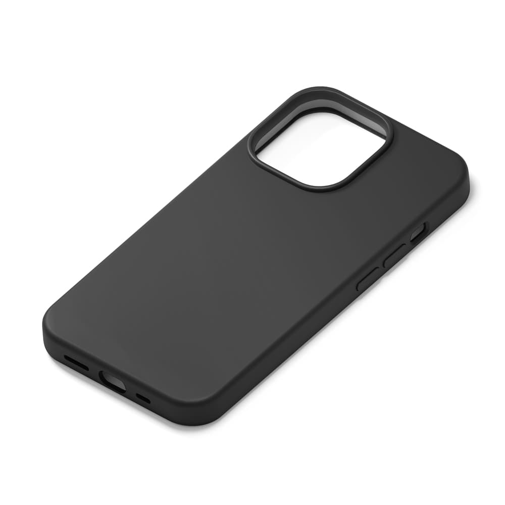 iPhone 14 Pro用 MagSafe対応 抗菌スリムシリコンケース [ブラック ...