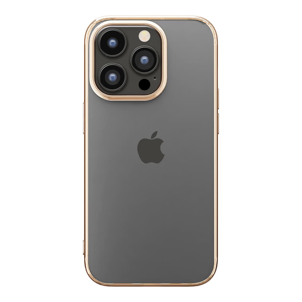 iPhone 14 Pro用 メタリックフレーム クリアケース [ゴールド] ｜ 株式会社PGA