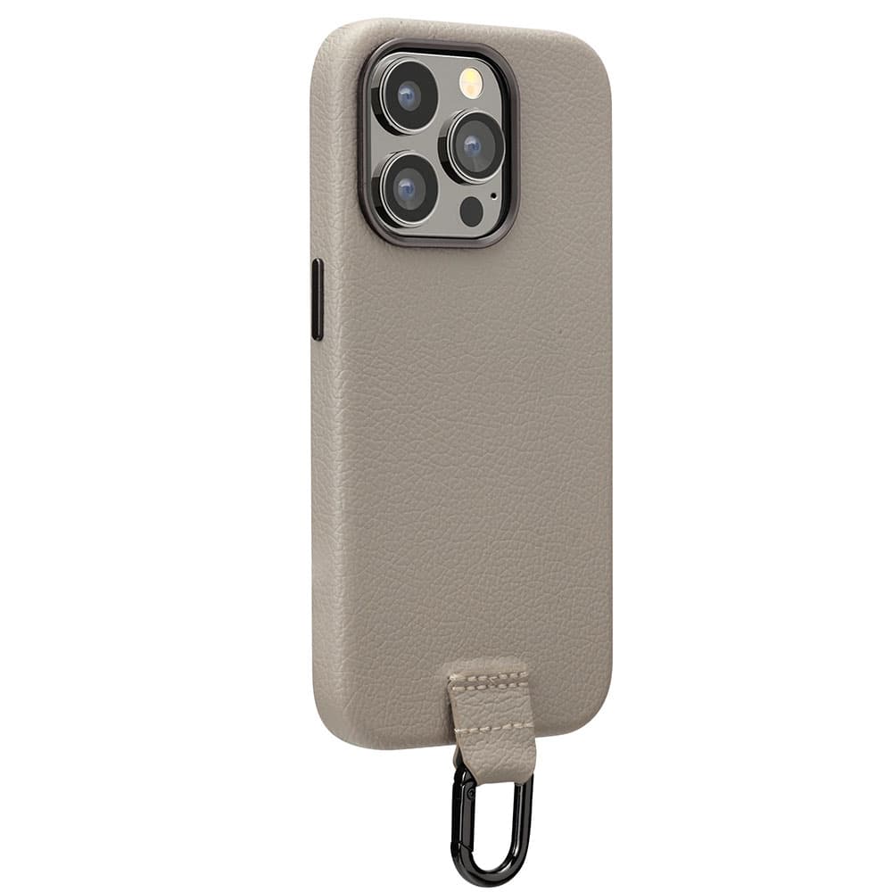 iPhone 15 Pro用 PUレザーケース [グレー]｜株式会社PGA