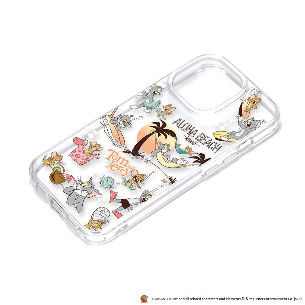 PGA iPhone16 Pro用 クリアフリップケース(サガラ刺繍) ジェリー