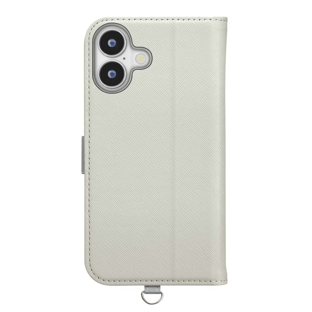 iPhone 16用 フリップカバー [サフィアーノ調/グレー]｜株式会社PGA